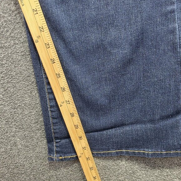 Signature Levi Strauss Jeans Womens 12M Blue Totally Shaping High Rise Flare - Picture 7 of 12